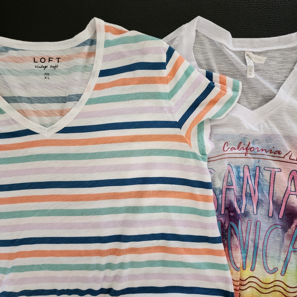 2 XL Summer T-shirts, LOFT and Mark Classic
